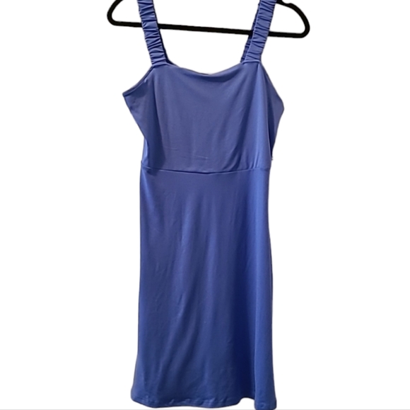 SO BRAND WOMENS JUNIOR BLUE "BUNGEE STRAP SKATER DRESS" SIZE MEDIUM - Picture 1 of 14